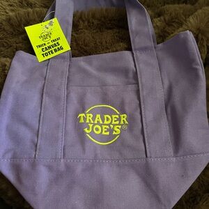 Viral Halloween tote Trader Joe's Purple Canvas Tote Bag